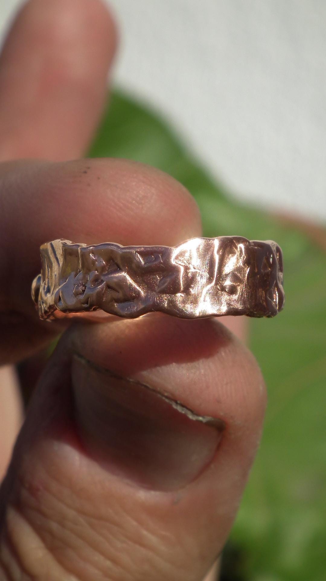 Moonstone ring // Electroformed copper