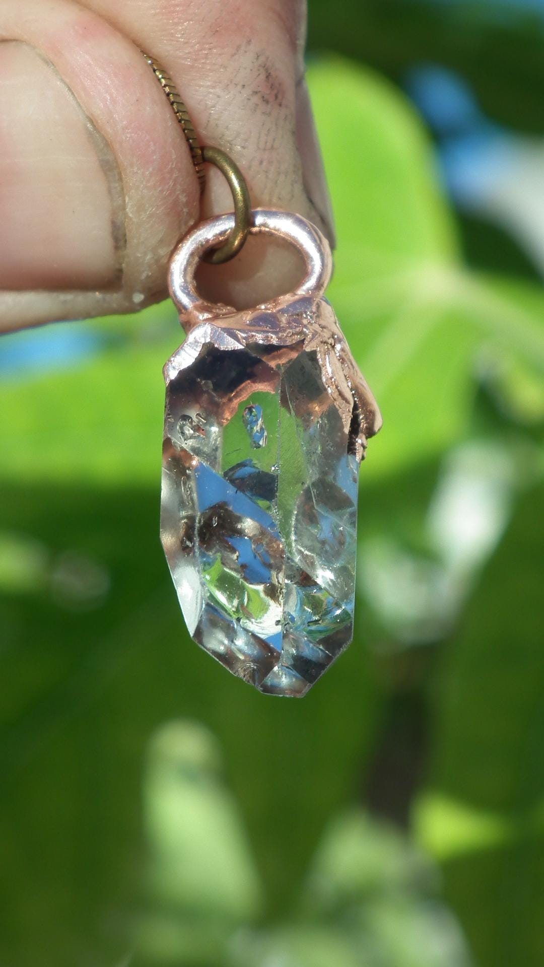 Herkimer diamond necklace