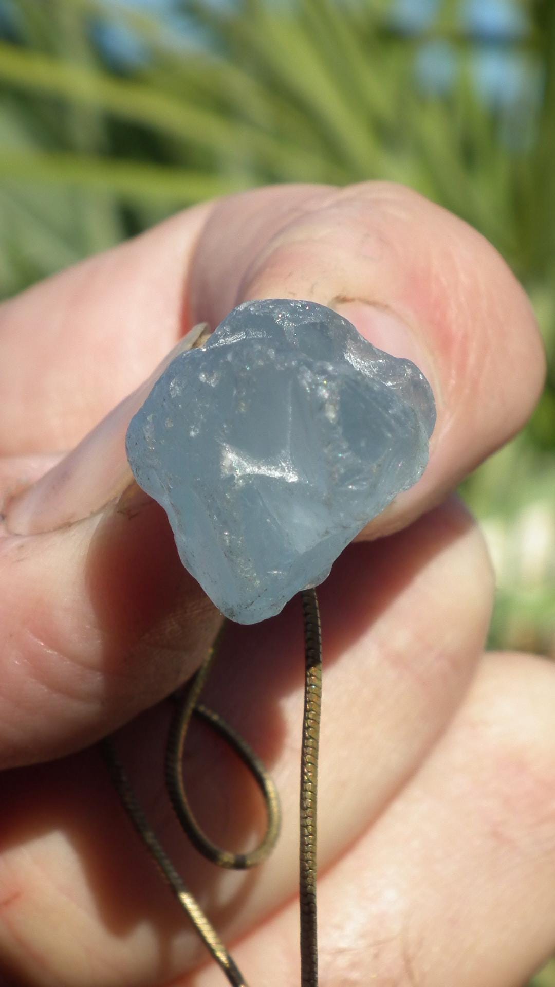Celestite necklace / Celestite crystal / Blue celestite