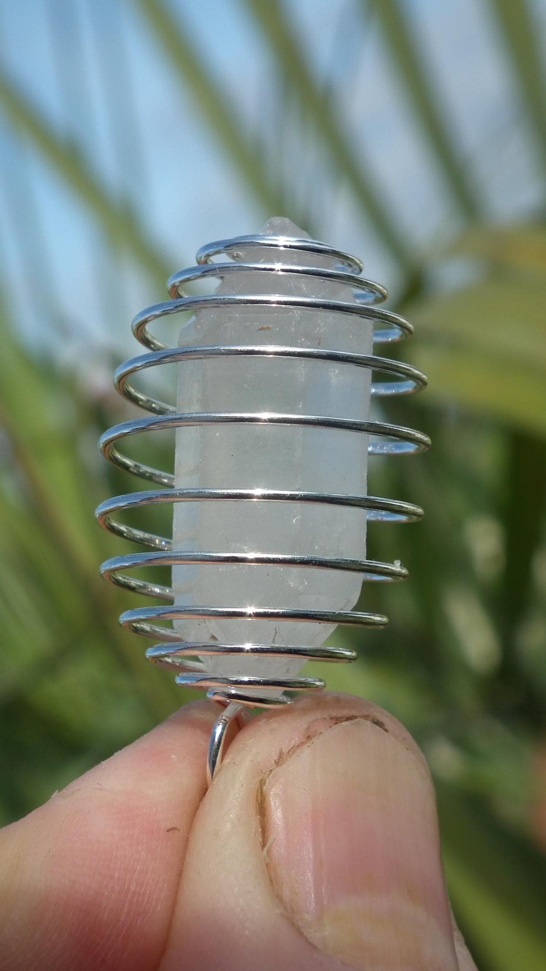 Double terminated Quartz pendant