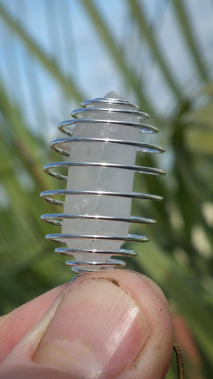 Double terminated Quartz pendant