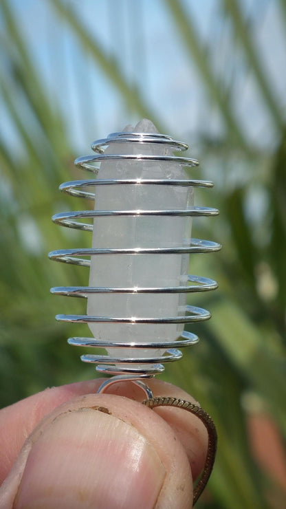 Double terminated Quartz pendant