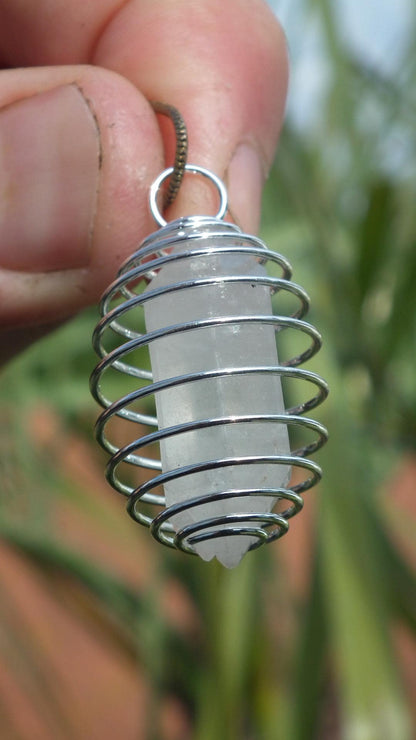 Double terminated Quartz pendant