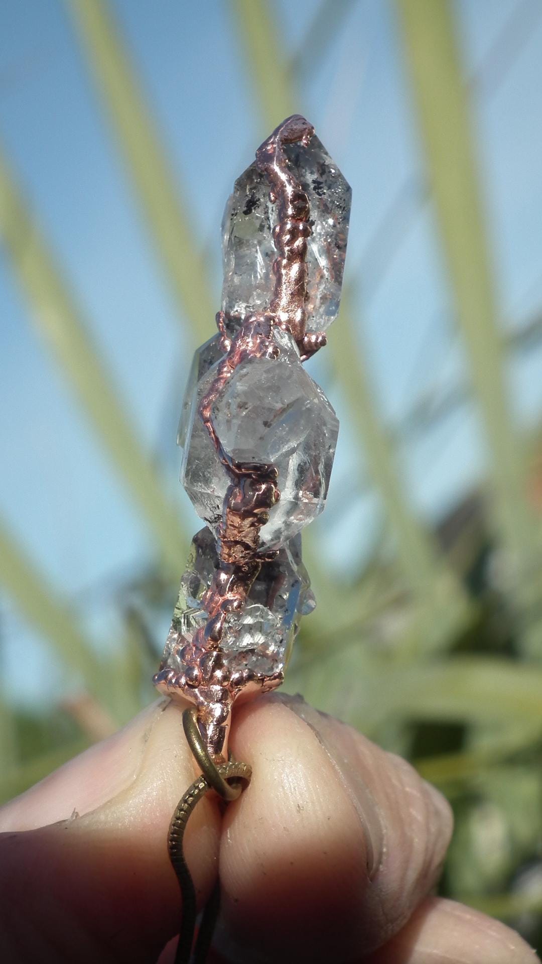 Herkimer diamond necklace