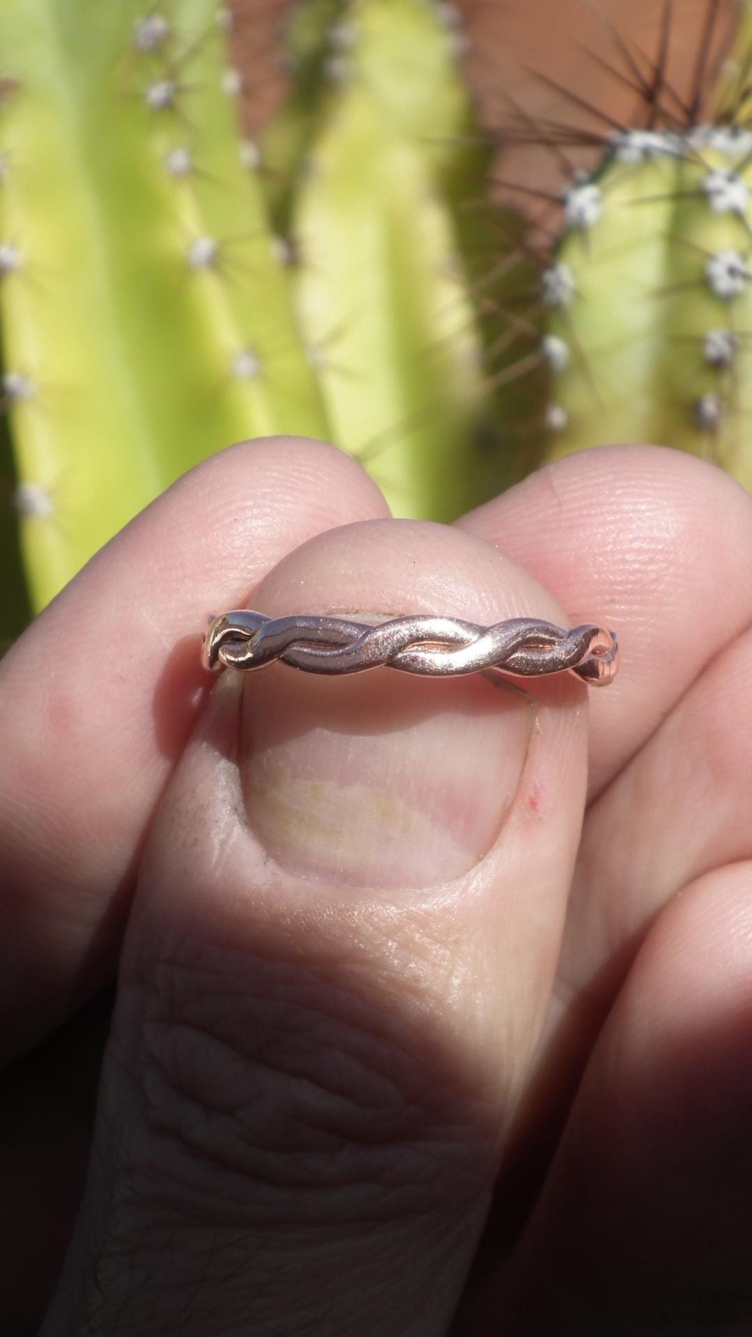 Handmade Copper ring with australian opal