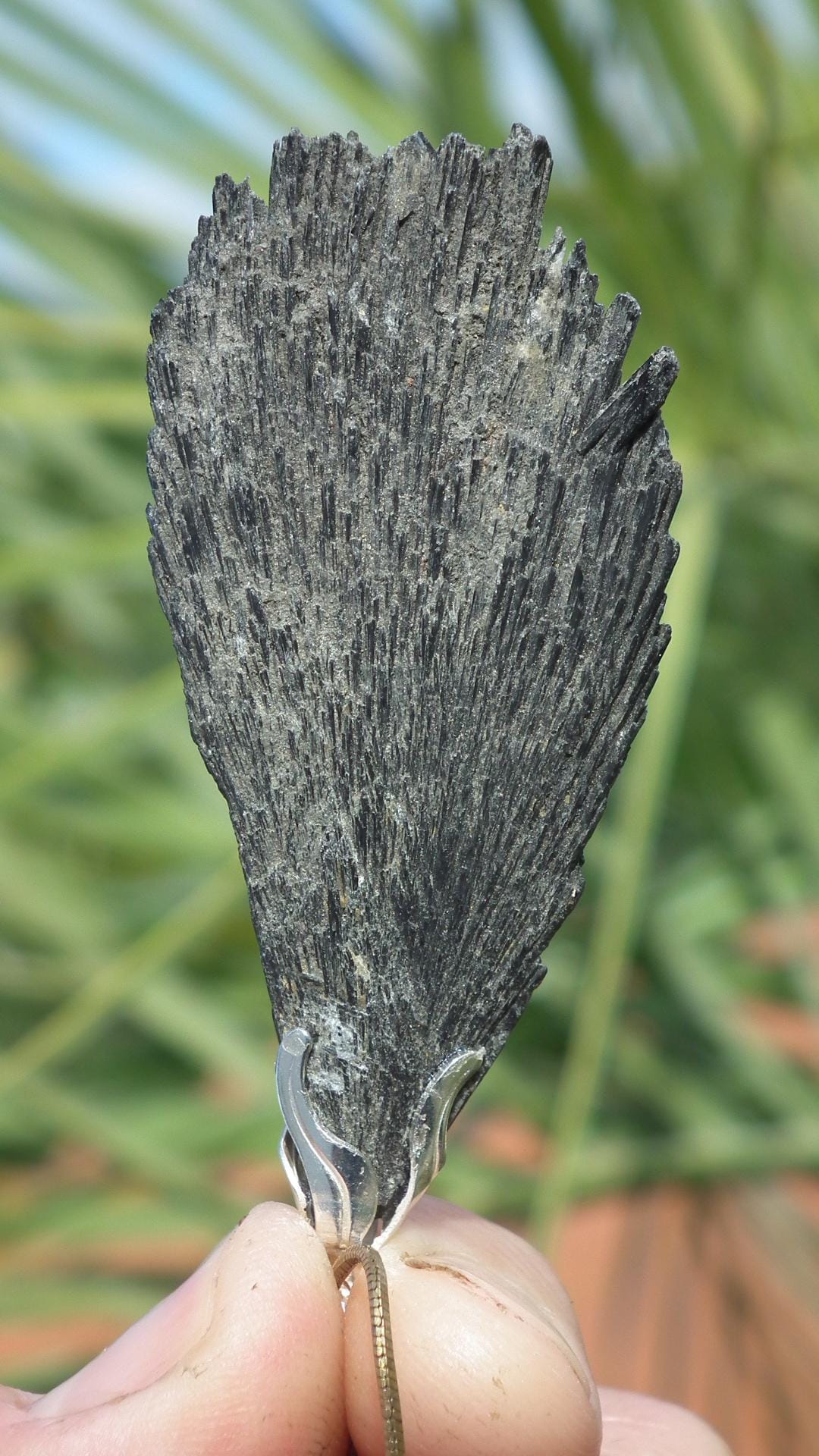Black Kyanite pendant