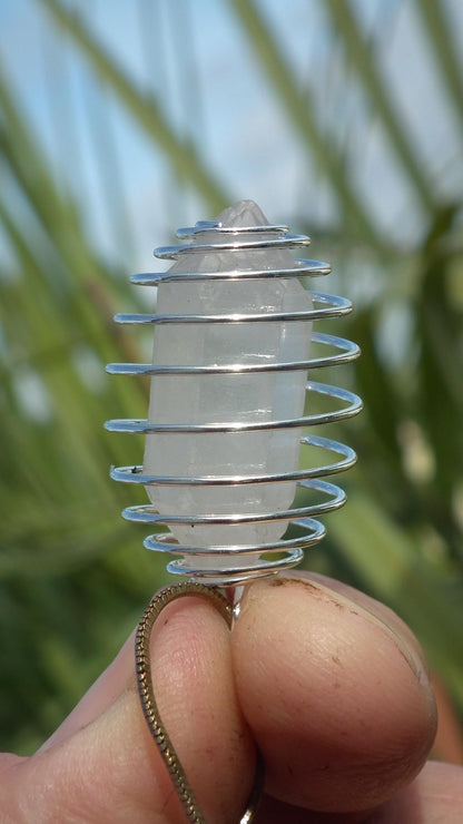 Double terminated Quartz pendant