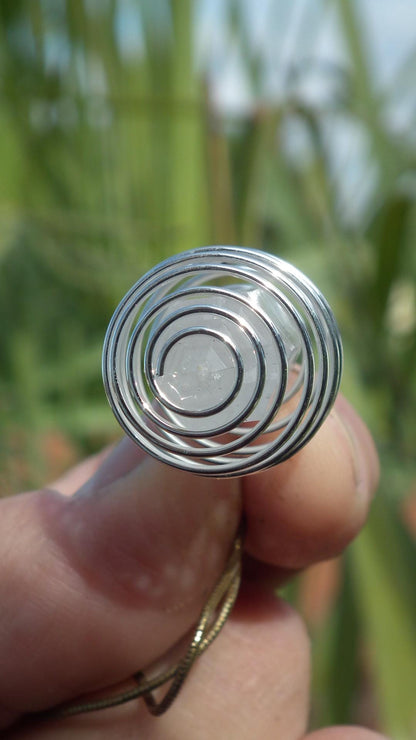 Double terminated Quartz pendant