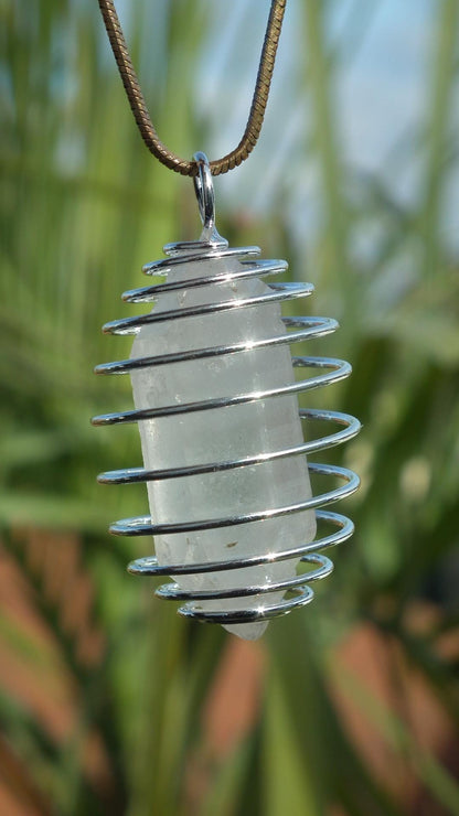 Double terminated Quartz pendant