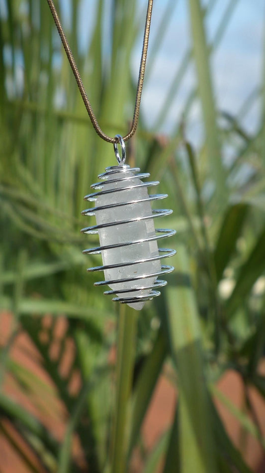 Double terminated Quartz pendant