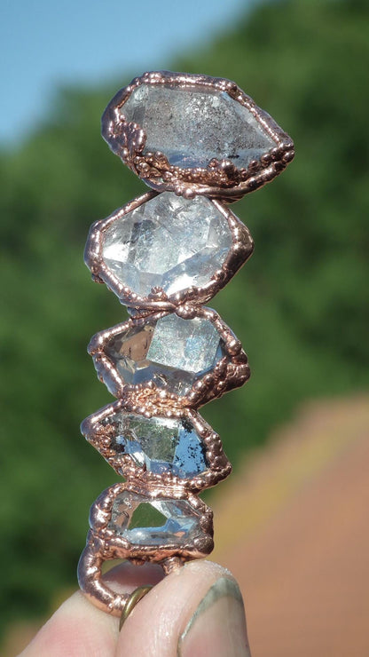 Herkimer diamond necklace // XXL Herkimer diamond necklace