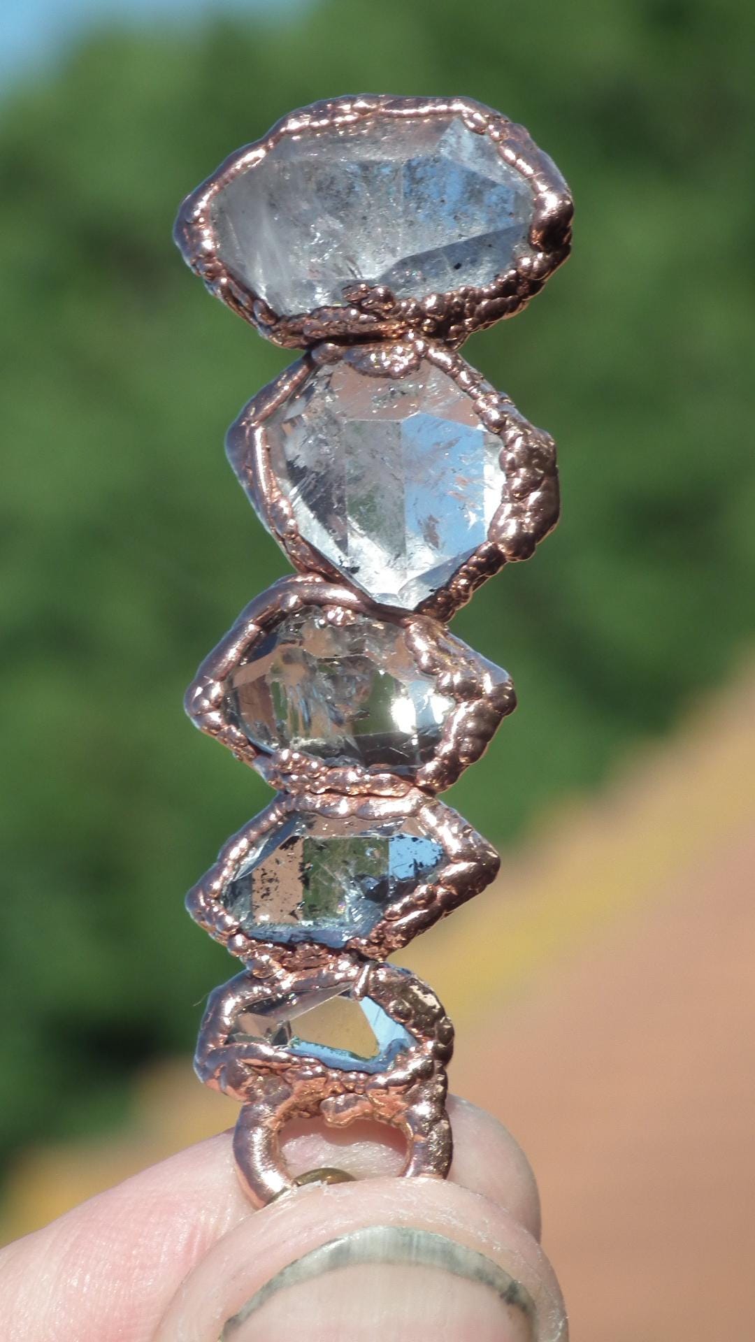 Herkimer diamond necklace // XXL Herkimer diamond necklace