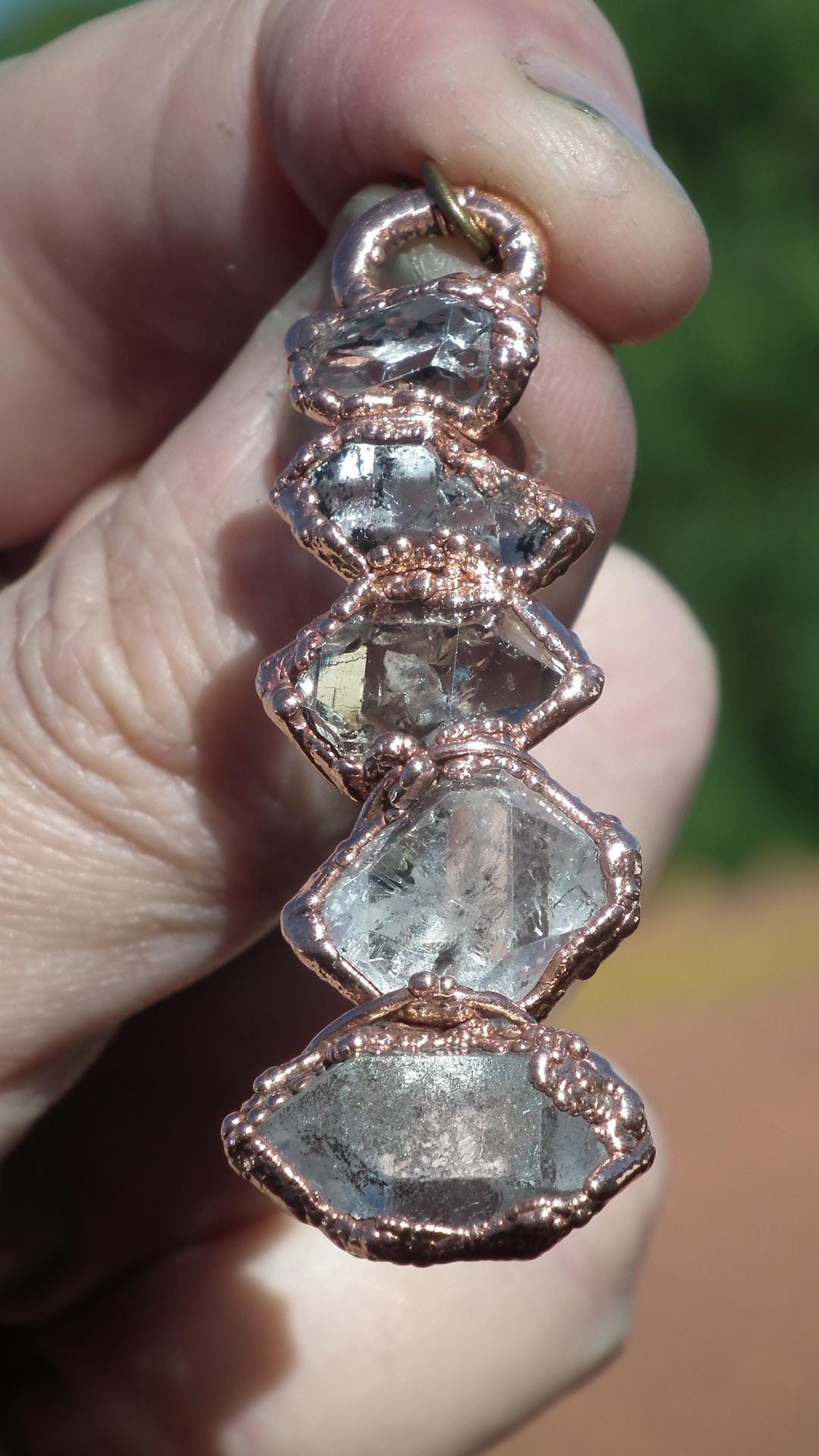 Herkimer diamond necklace // XXL Herkimer diamond necklace
