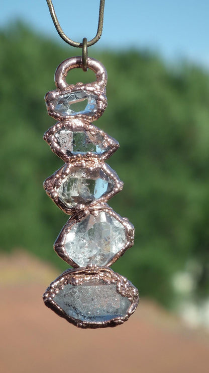 Herkimer diamond necklace // XXL Herkimer diamond necklace