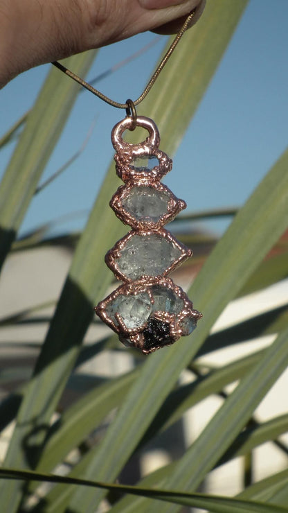 Genuine raw moldavite pendant