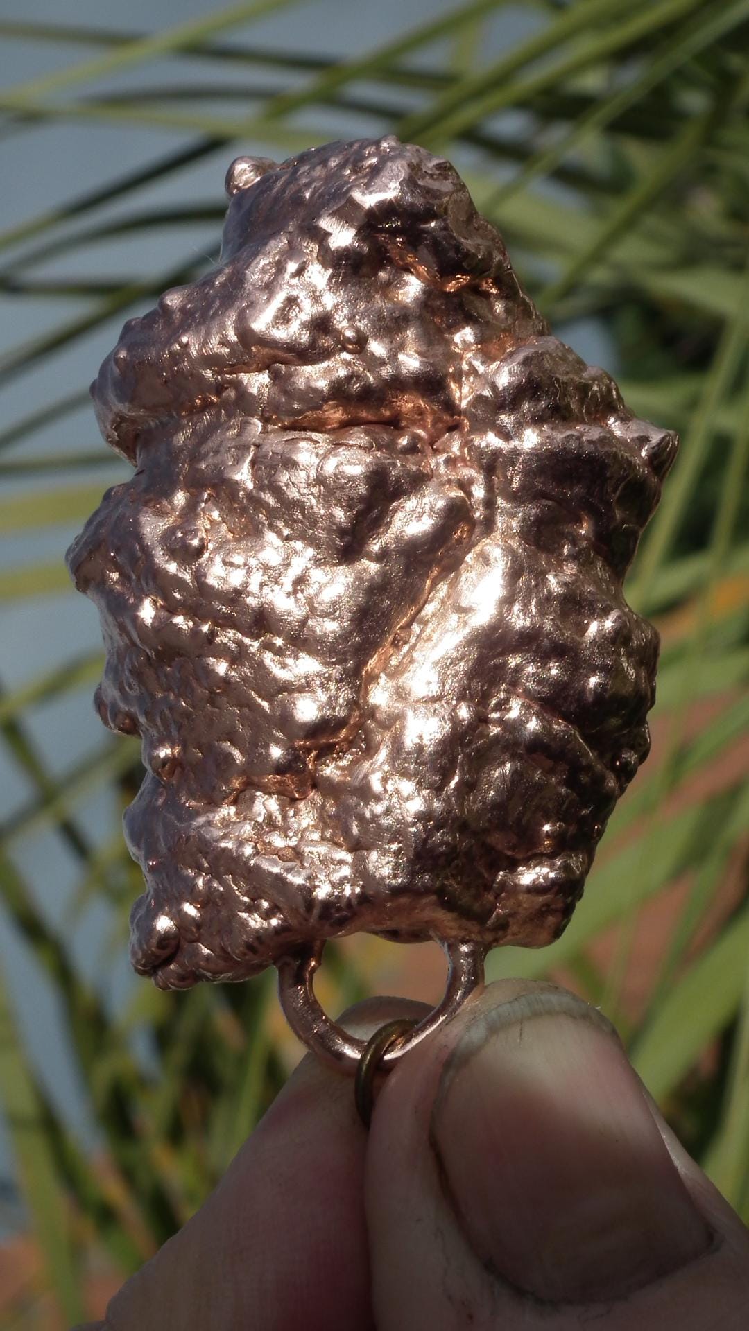 Electroformed copper Acorn pendant