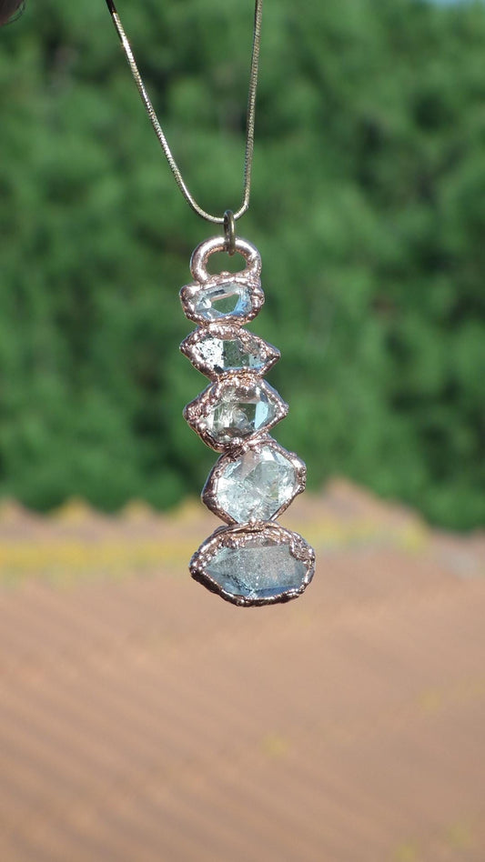Herkimer diamond necklace // XXL Herkimer diamond necklace