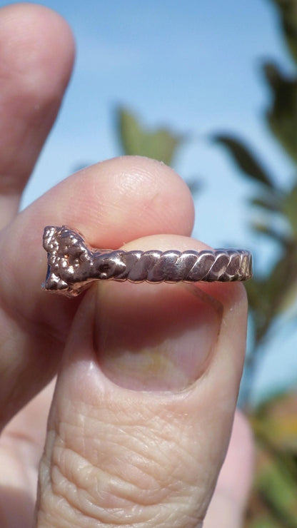 Electroformed Copper rough Lapis Lazuli ring