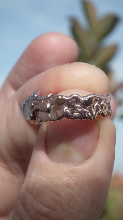 Moonstone ring // Electroformed copper