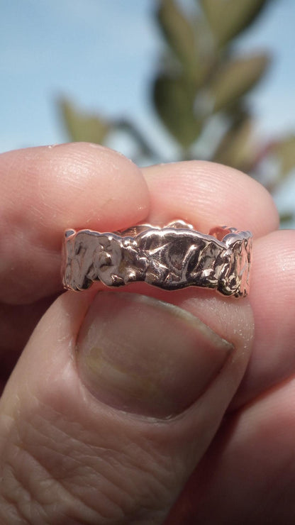 Moonstone ring // Electroformed copper