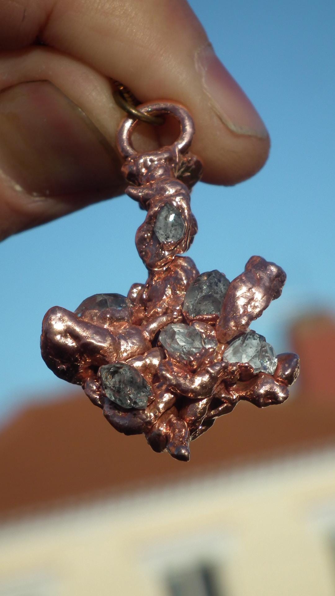 Herkimer diamond necklace