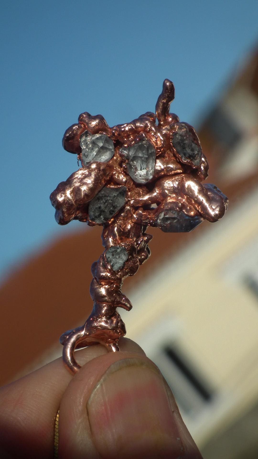 Herkimer diamond necklace