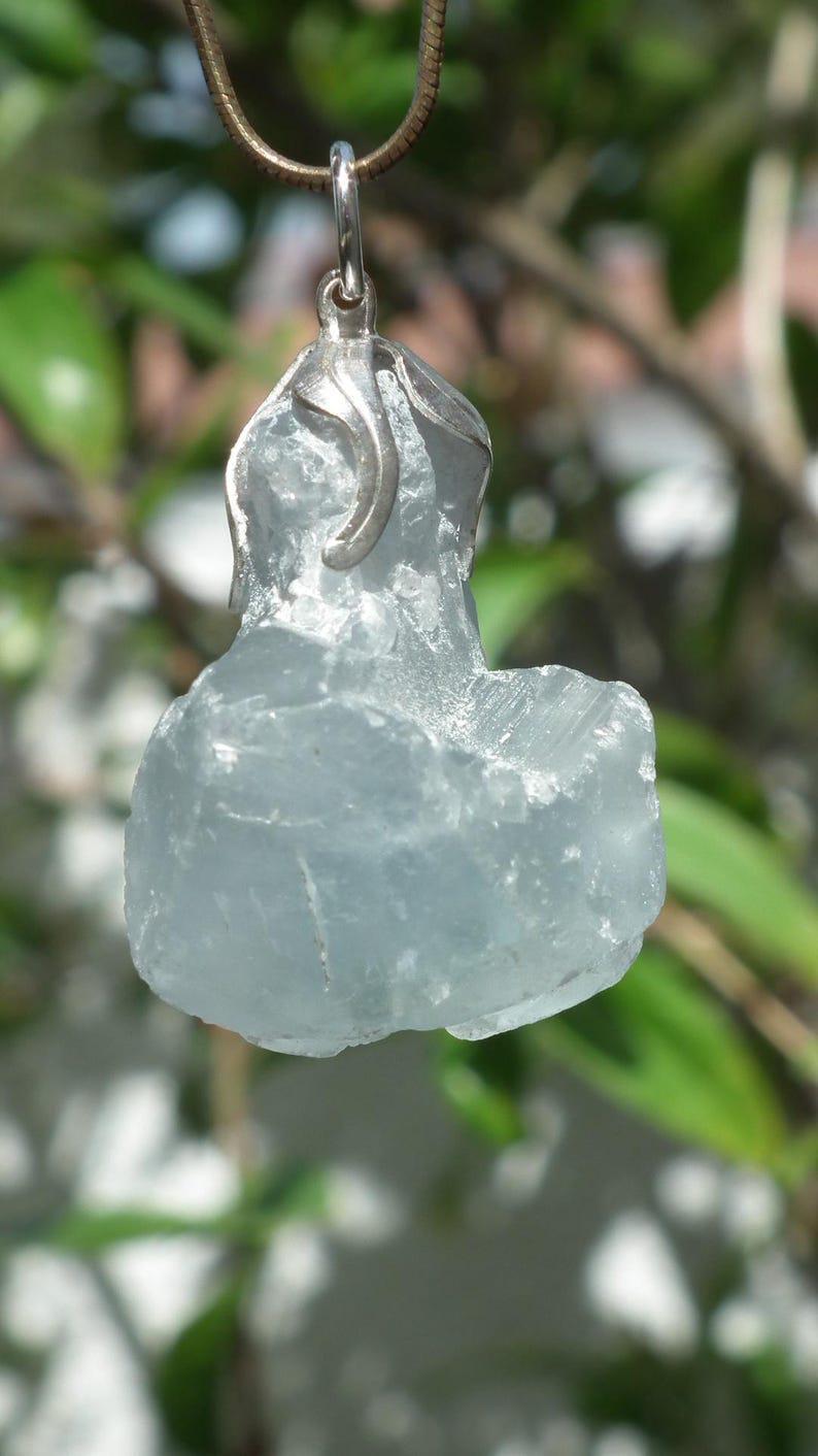 Celestite necklace / Celestite crystal / Blue celestite