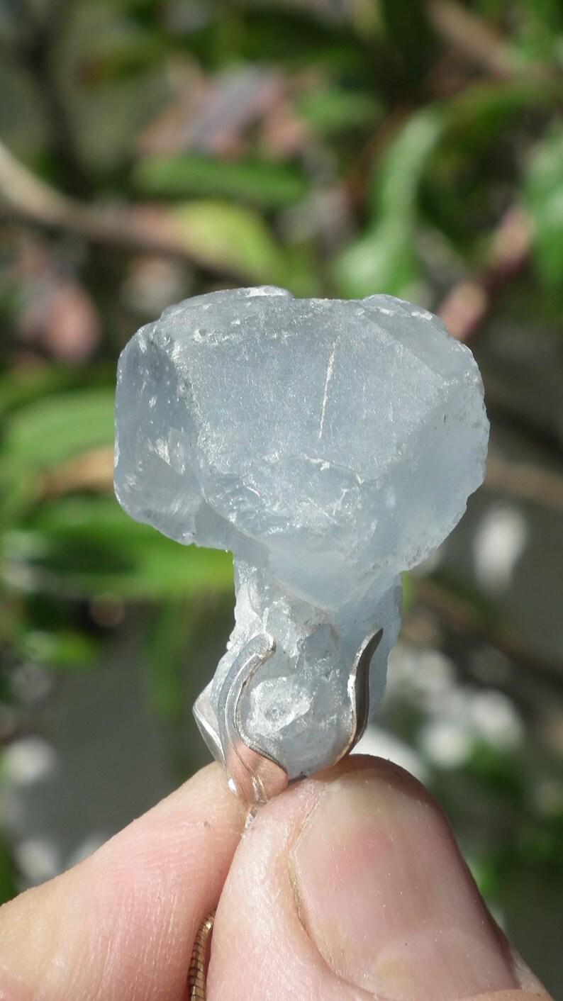 Celestite necklace / Celestite crystal / Blue celestite