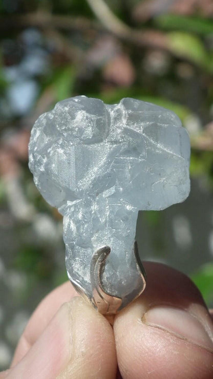 Celestite necklace / Celestite crystal / Blue celestite