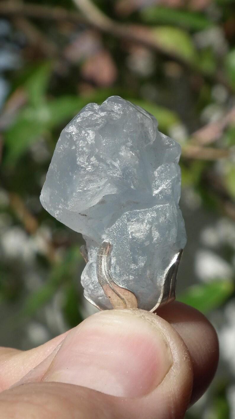 Celestite necklace / Celestite crystal / Blue celestite