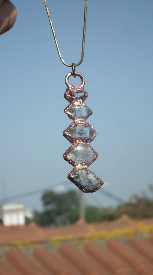 Herkimer diamond necklace // XXL Herkimer diamond necklace