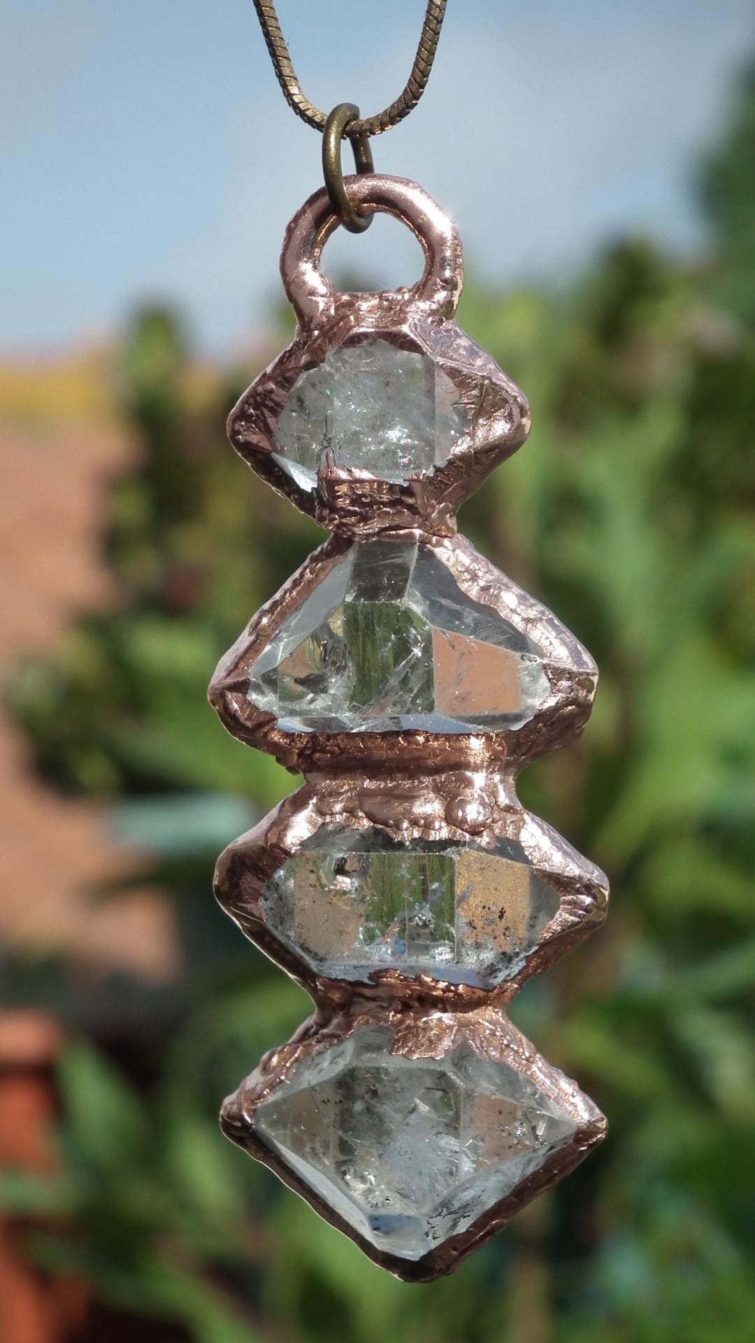 Herkimer diamond necklace