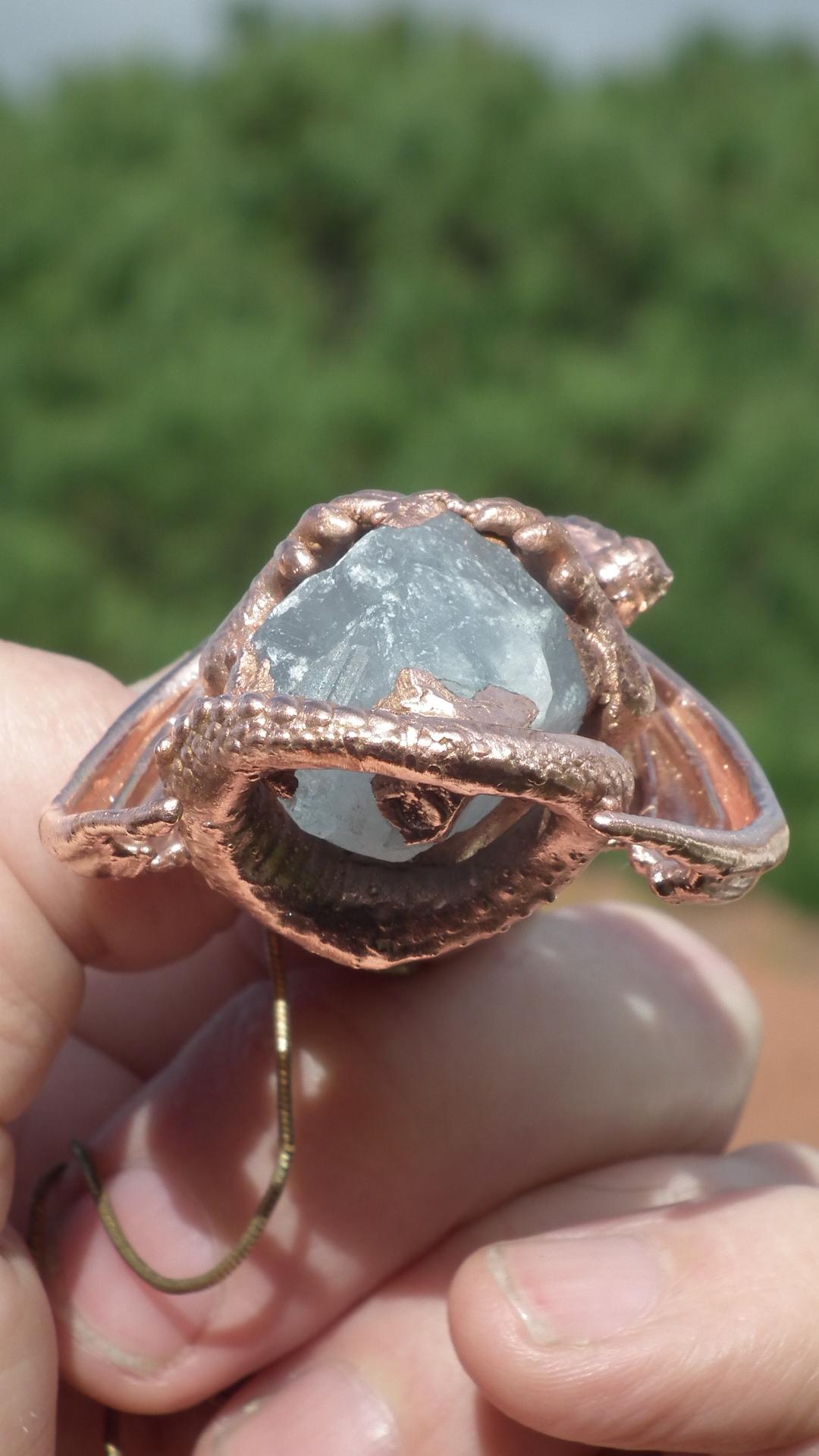 Dragon necklace with Celestite