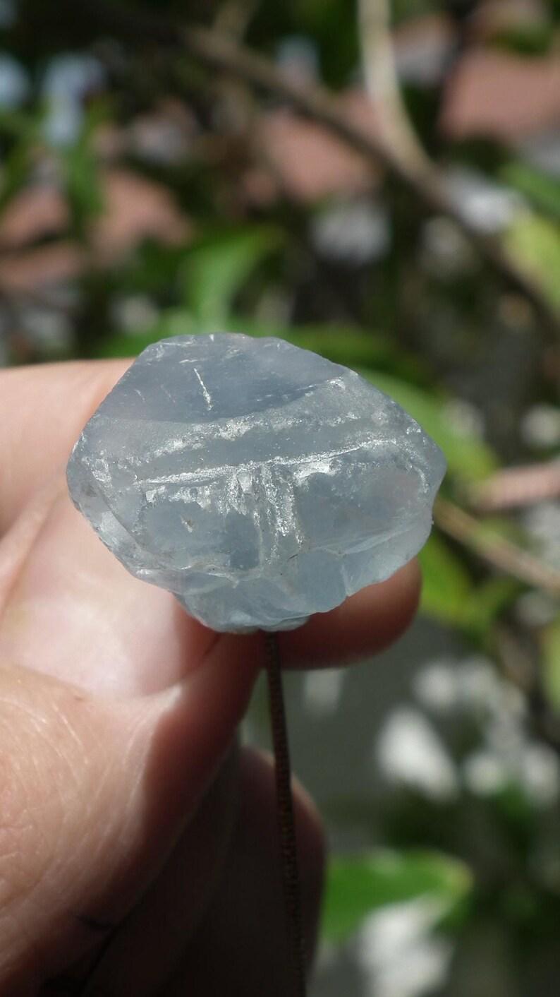 Celestite necklace / Celestite crystal / Blue celestite