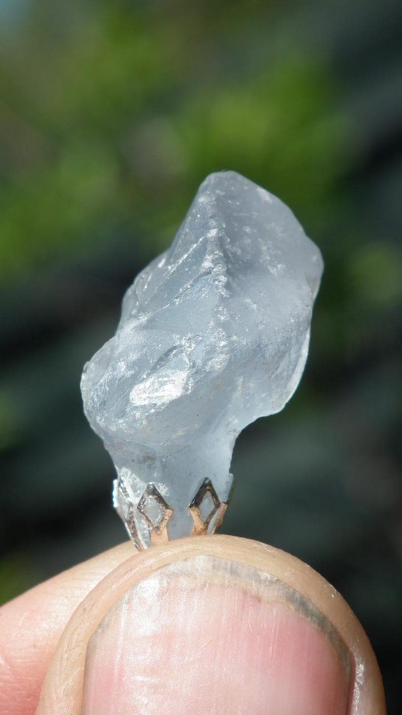 Celestite necklace / Celestite crystal / Blue celestite