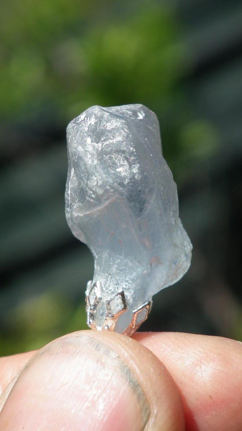 Celestite necklace / Celestite crystal / Blue celestite