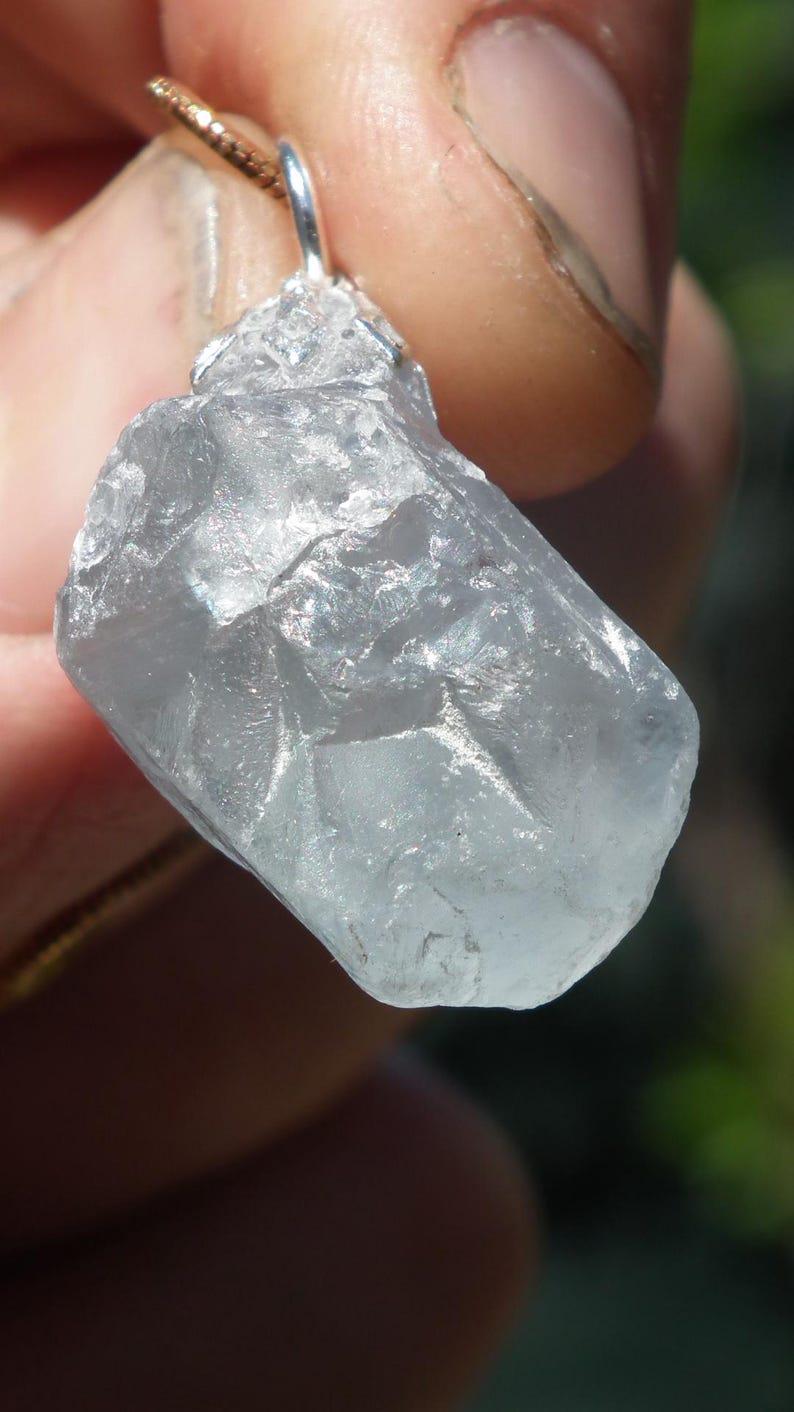 Celestite necklace / Celestite crystal / Blue celestite