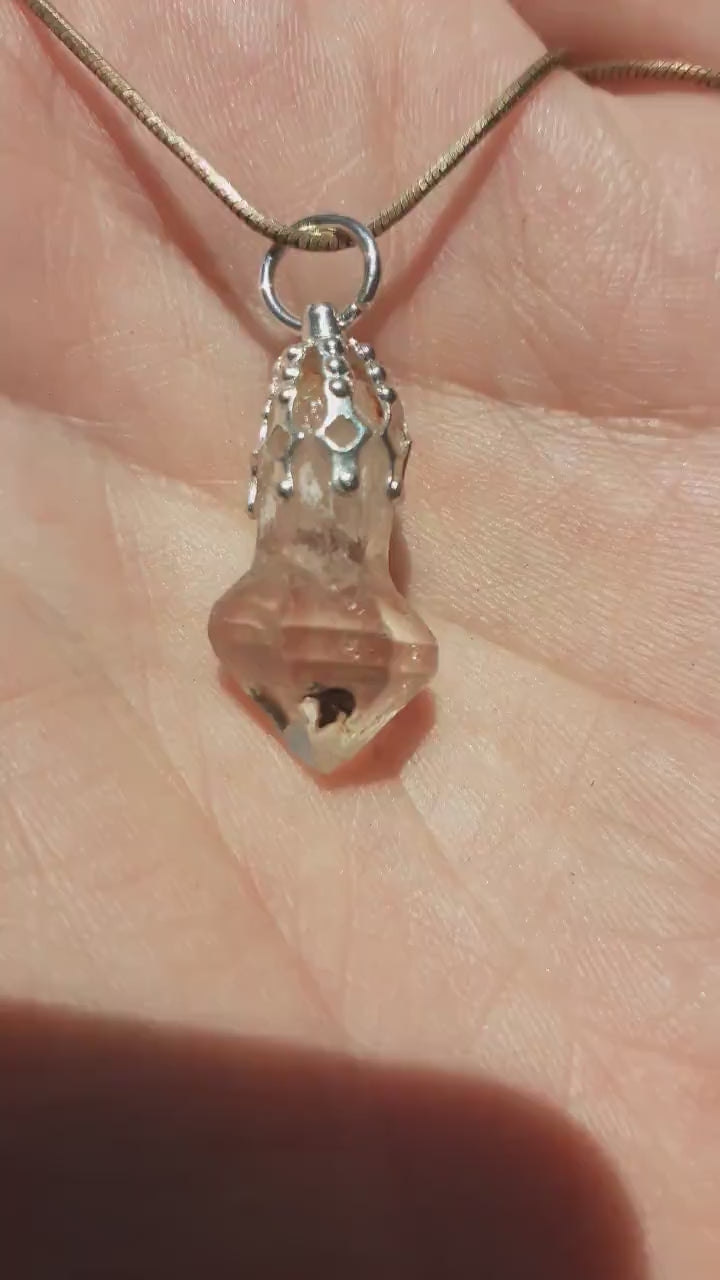 Herkimer diamond necklace