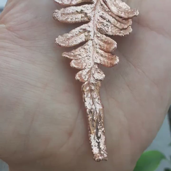 Electroformed Copper Fern necklace // Free copper chain