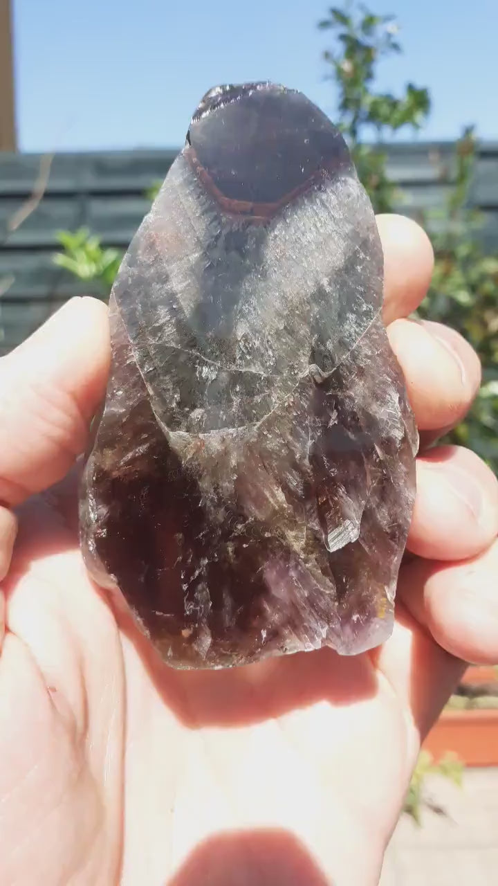 Super 7 polished freeform, Amethyst cacoxenite