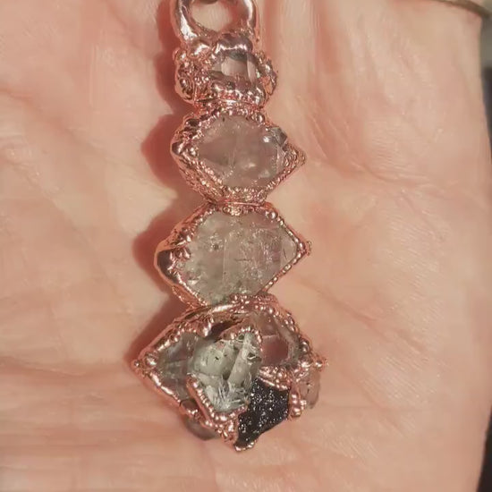 Genuine raw moldavite pendant