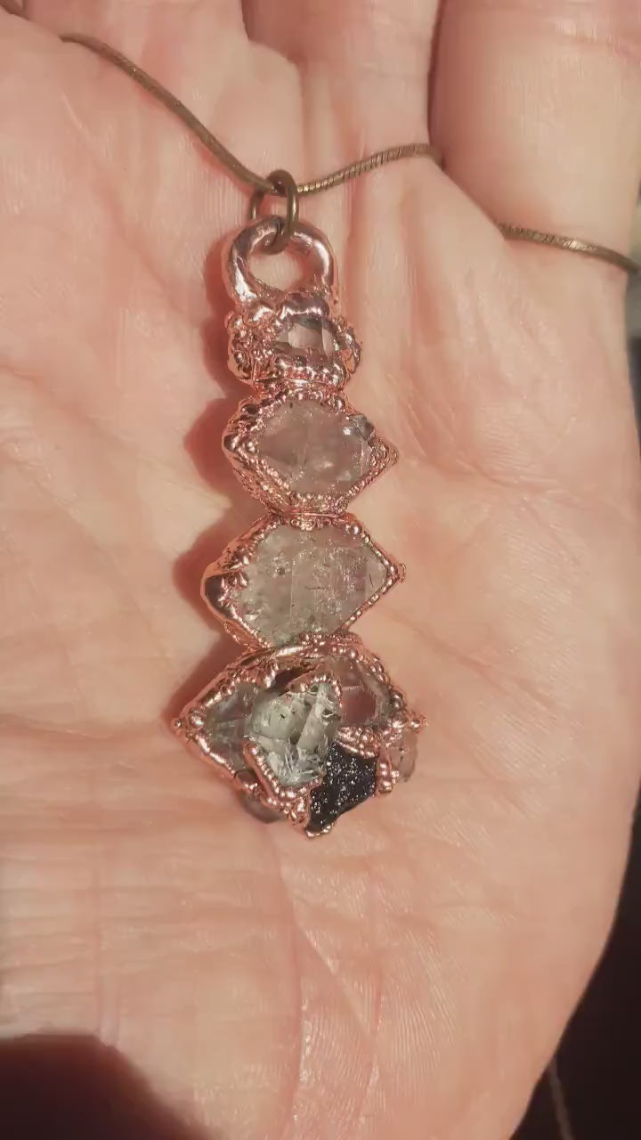 Genuine raw moldavite pendant