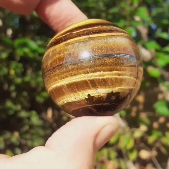 Tiger eye sphere // Tiger eye crystal //49mm Tiger eye sphere