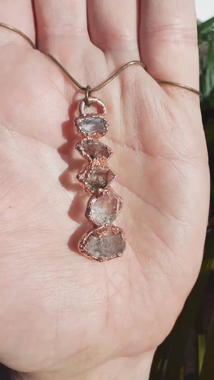 Herkimer diamond necklace // XXL Herkimer diamond necklace
