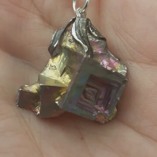 Bismuth necklace / Bismuth crystal / Bismuth jewelry