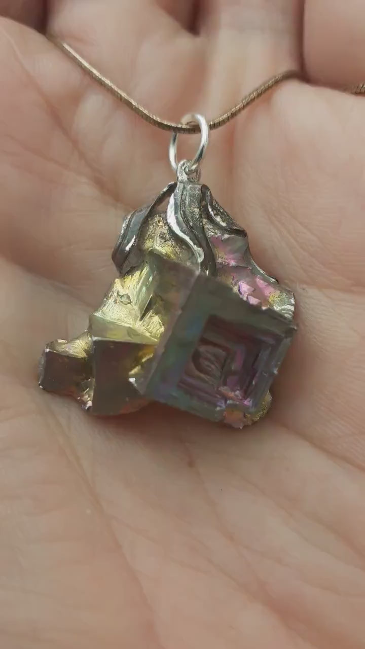 Bismuth necklace / Bismuth crystal / Bismuth jewelry