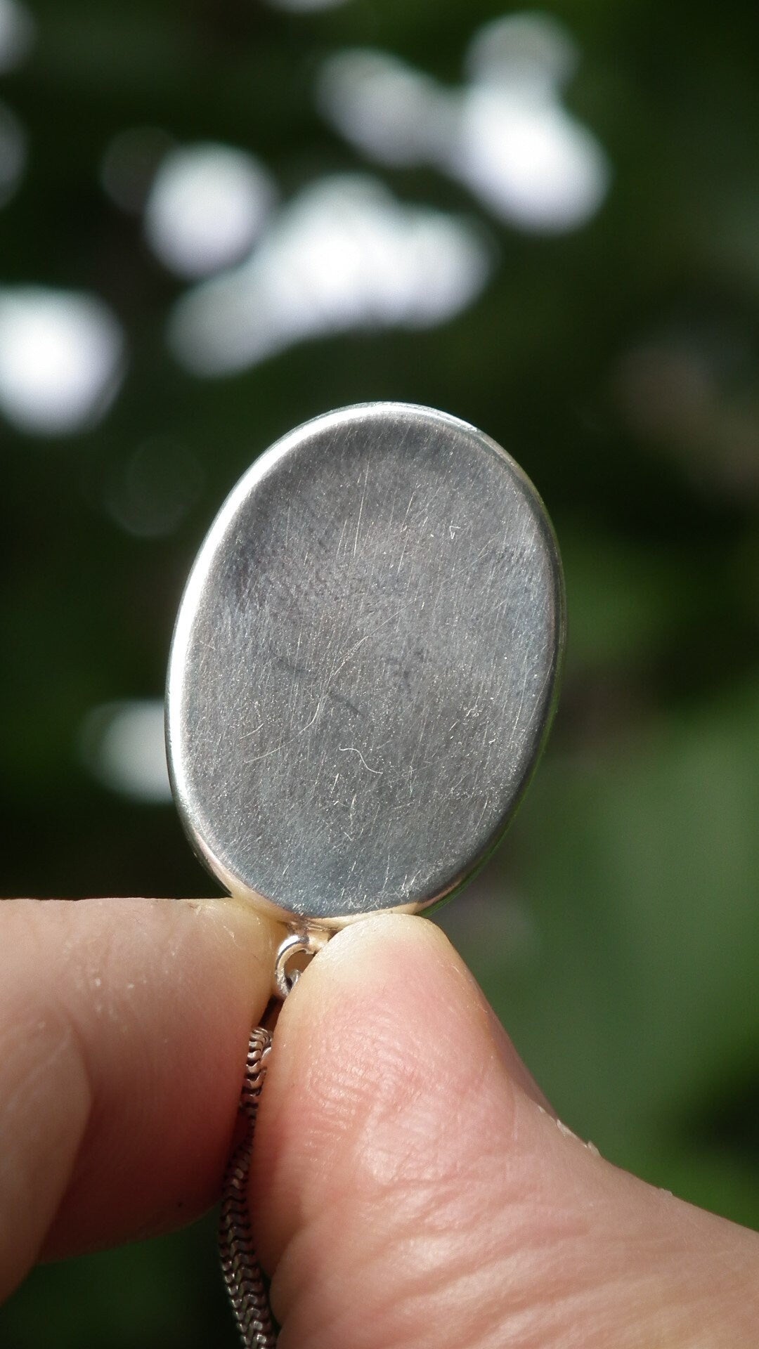 Fluorite pendant in sterling silver setting