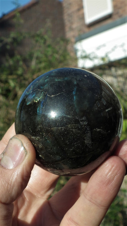 62mm Labradorite sphere from Madagaskar