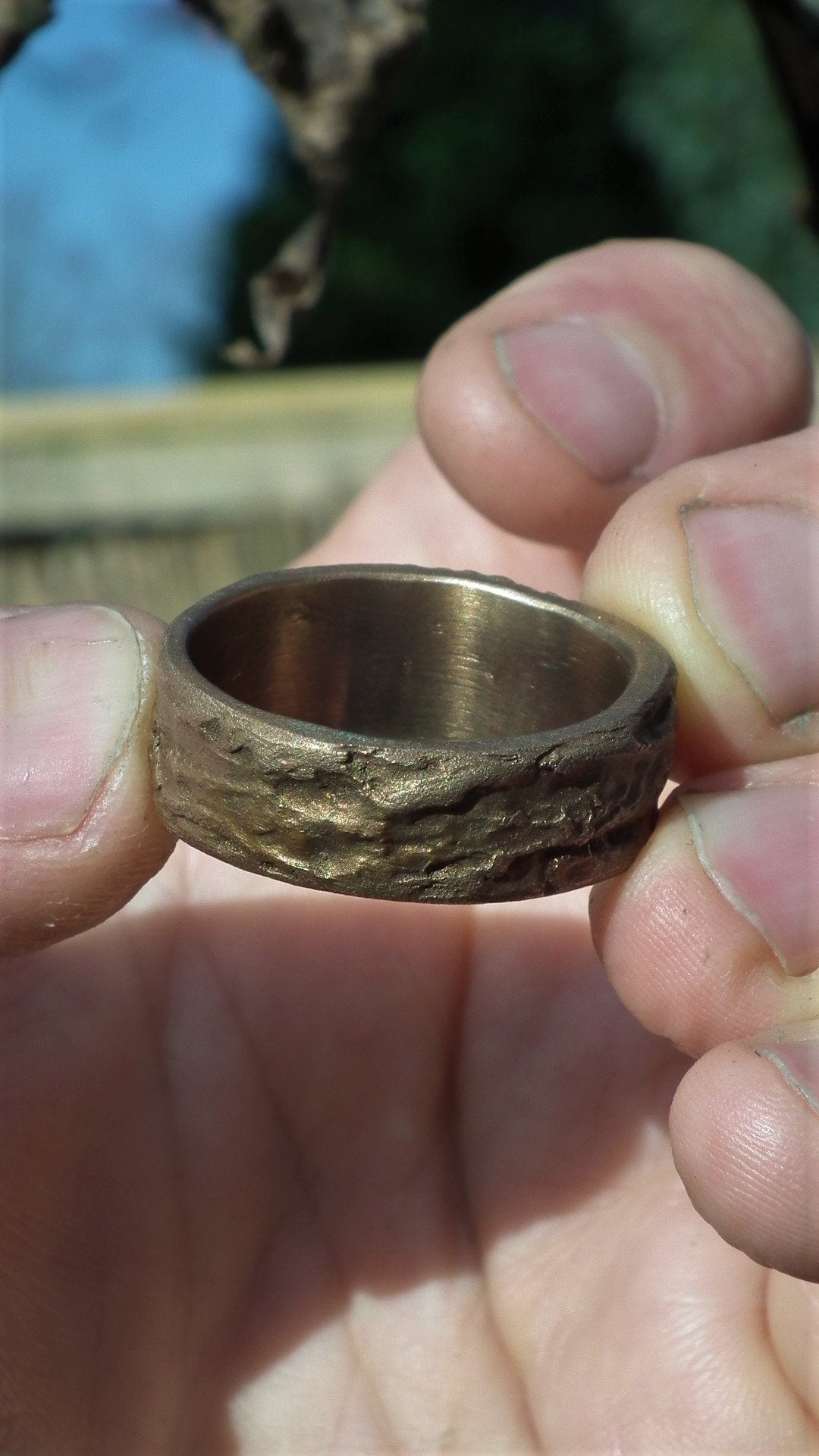 Malachite ring / Bronze Malachite ring