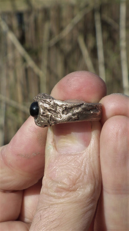 Black Onyx ring / Bronze Onyx ring